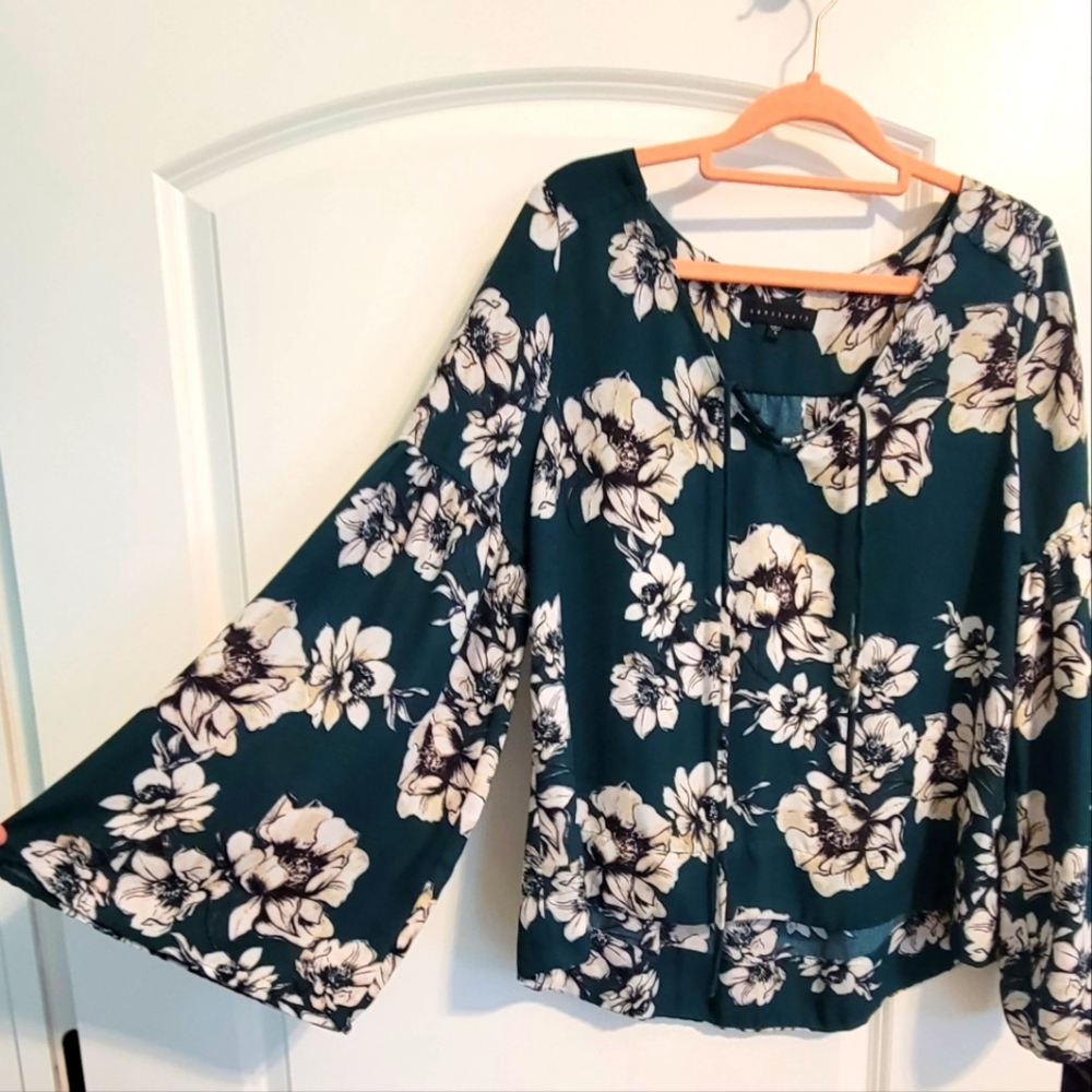 Sanctuary Womans Green Boho Blouse Small